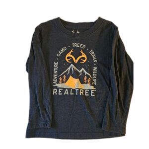 Real Tree Black Long Sleeve T Shirt Size 8